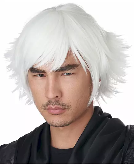 Adult White Short Cosplay Wig, image 2