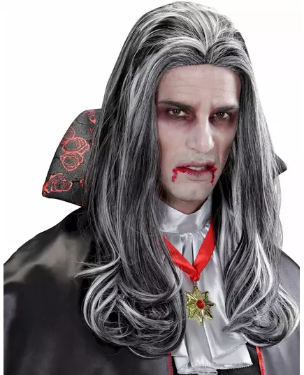 Lang tofarget vampyrparykk for voksne Halloween, bilde 2