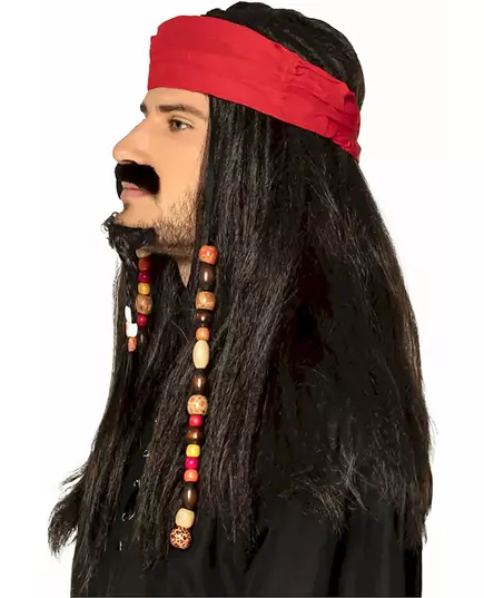 Piratparykk med rød bandana for menn, bilde 2