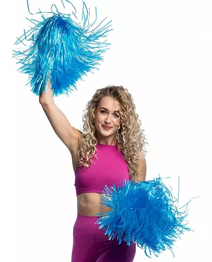 Metallic blue pompom, image 2
