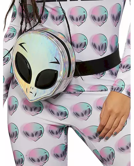 Holographic Alien Head Fanny Pack, image 2