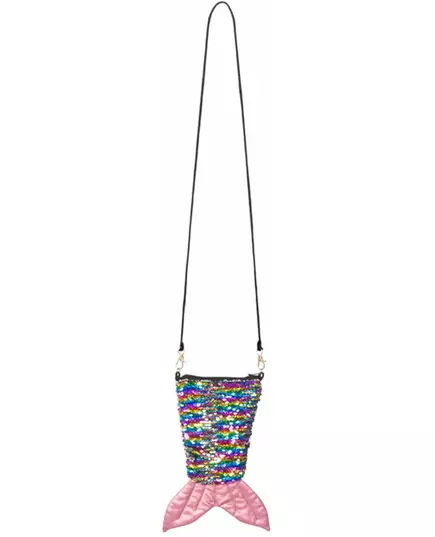 Mermaid tail bag with reversible rainbow and silver sequins zip for adults, image 2
