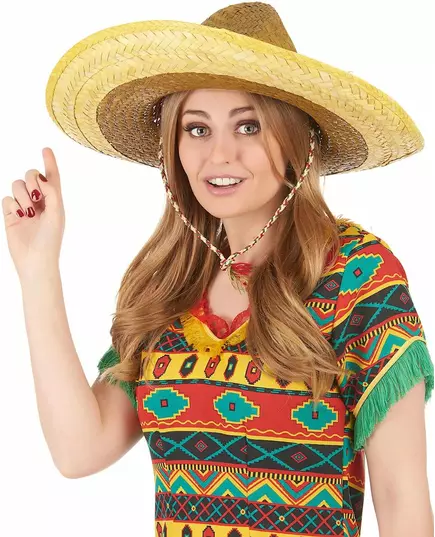 Adult Yellow Mexican Sombrero, image 2