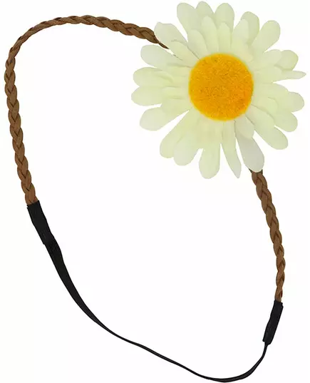 Flettet pannebånd med hvit blomst til voksne, bilde 2