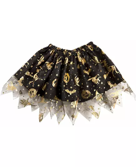 Black and gold Halloween tutu for girls, image 2