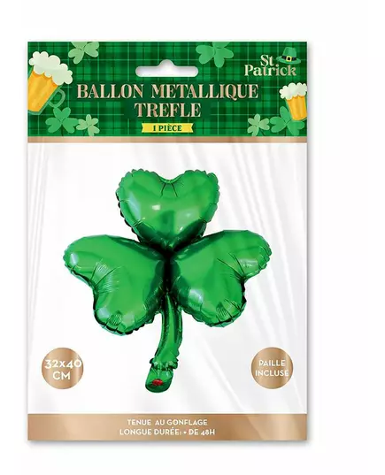 St. Patricks dag 40 cm kløver metallisk ballong, bilde 2
