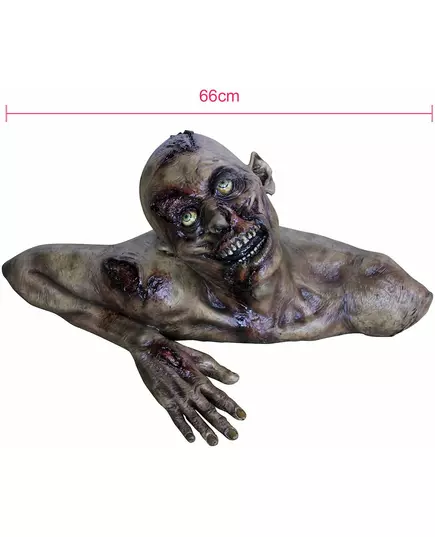 Life-size zombie bust Halloween decor, image 2