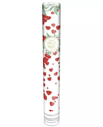 Rød hjertekonfettikanon 40 cm, bilde 2