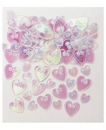 Iridescent Heart Table Confetti 14g, image 2