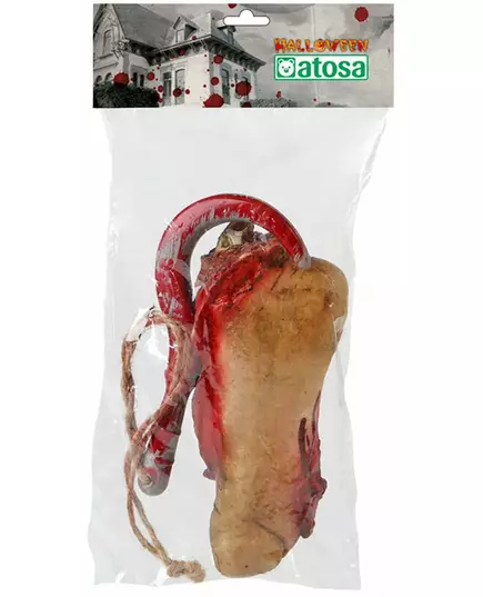 Hanging decoration hook bloody foot 60 x 20 cm, image 2