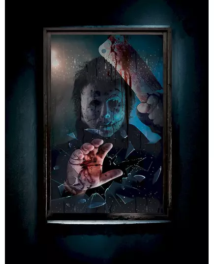 Bloody killer window decoration 80 x 120 cm, image 2