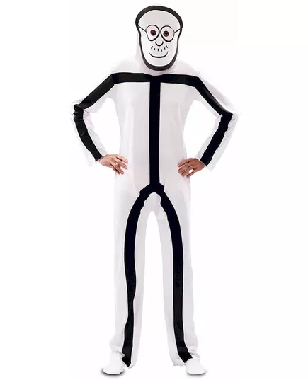 Adult Stickman Mask Costume, Size: Small (48), image 2