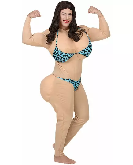Adult beach bimbo costume, Size: Medium, image 2