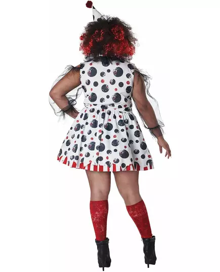Psycho clown costume dress plus size women, Size: XX-Large (46/48), image 2