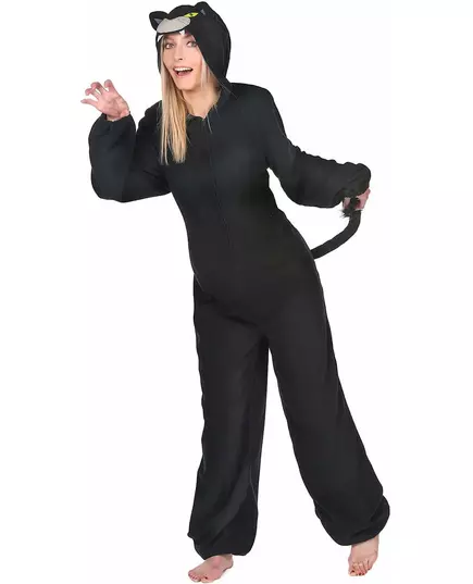 Svart panter-jumpsuitkostyme til kvinner, bilde 2