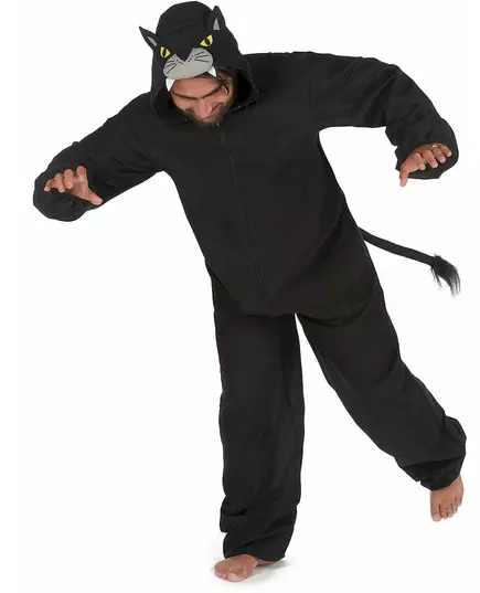 Svart panter-jumpsuitkostyme til menn, bilde 2