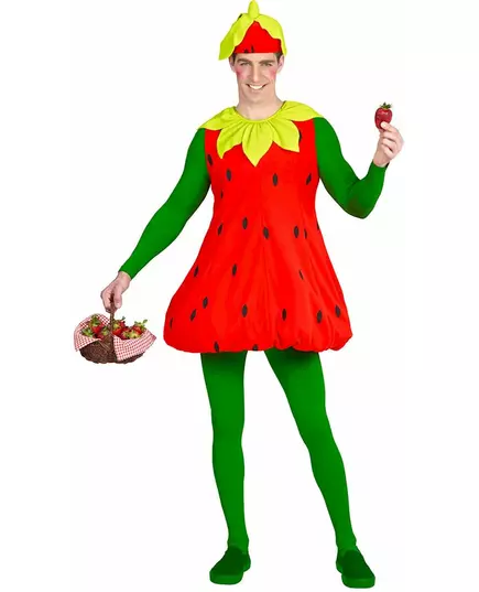 Adult strawberry costume, image 2