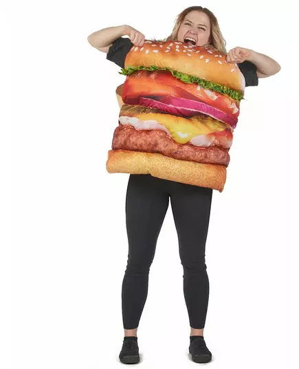 Realistic hamburger costume for adults, image 2