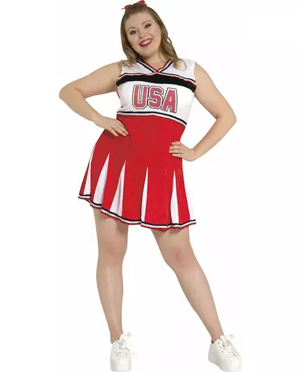 Rødt cheerleader-kostyme for tenåringer, bilde 2