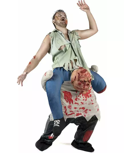 Voksen Zombie Carry Me Halloween-kostyme, bilde 2