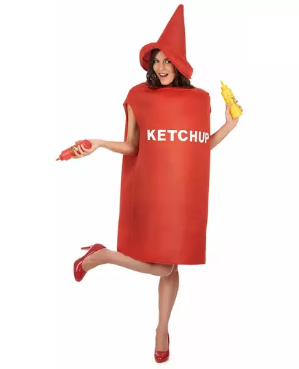 Adult ketchup pot costume, image 2