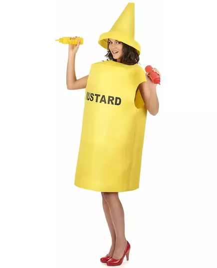 Adult mustard pot costume, image 2