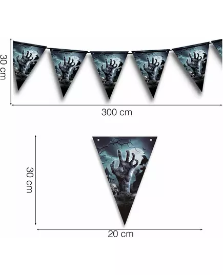 Kirkegårdsvimpel Girlander 300 cm, bilde 2