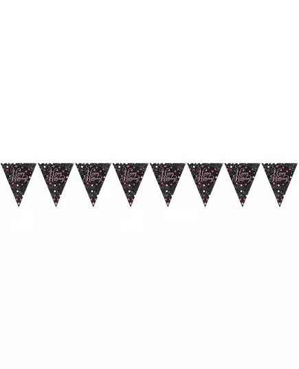 Glitrende rosa festlig girlander 3 m 96 x 21 cm, bilde 2