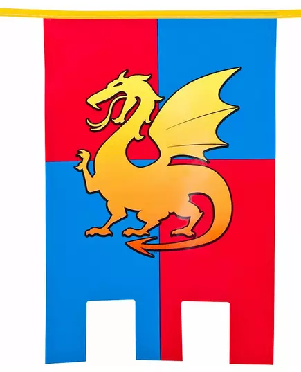 Medieval knight pennant garland 6 m, image 2