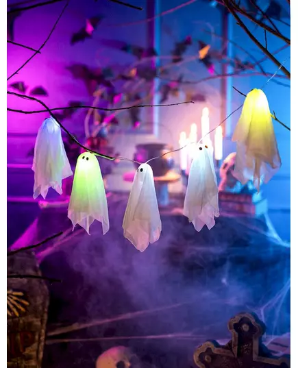 Halloween lys spøkelsesgirlande 150 cm, bilde 2