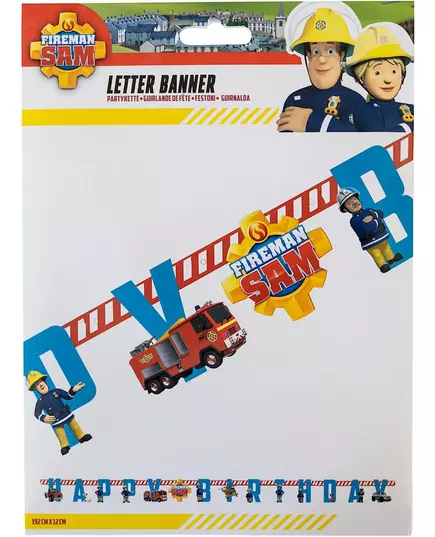 Brannmann Sam bursdagspapirgirlander 180 cm, bilde 2