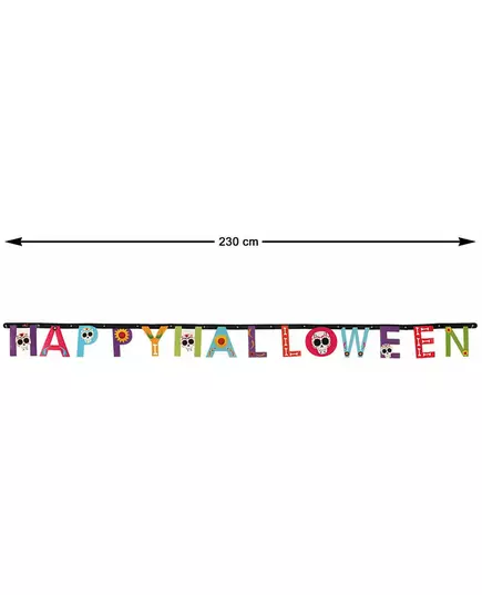 Happy Halloween Dia de los Muertos krans 230 cm, bilde 2