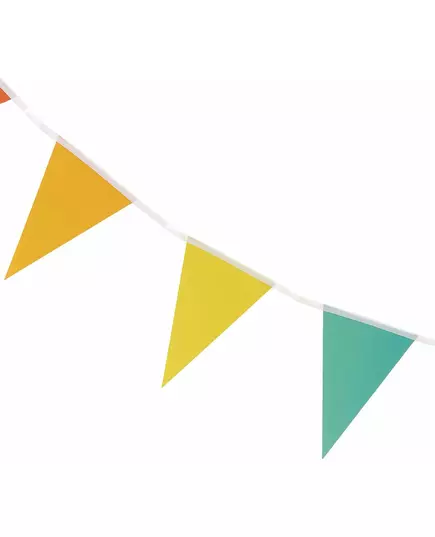 2 m garland of small multi-colored pennants, image 2