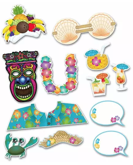 Hawaiian photobooth kit 12 accessories, image 2