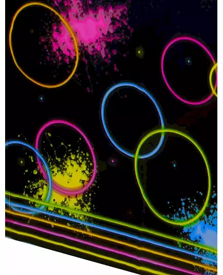 Glow Party svart plastduk 137 x 259 cm, bilde 2
