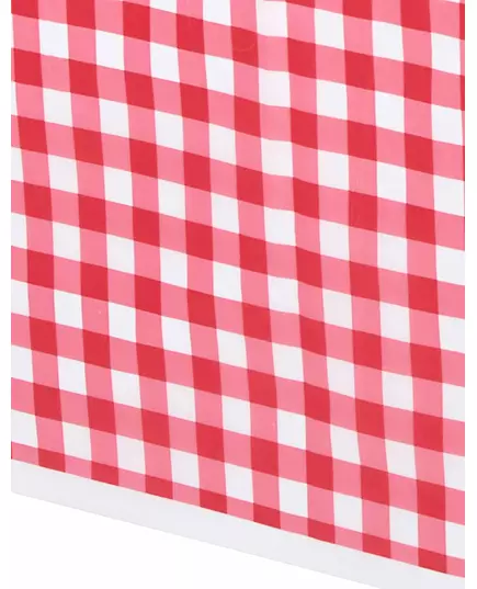 Red gingham plastic tablecloth 137 x 274 cm, image 2
