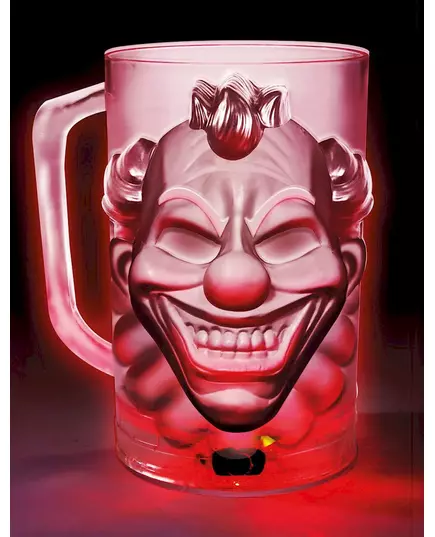 Skremmende klovne-pint med LED 700 ml, bilde 2