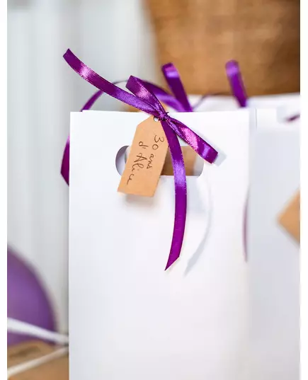 Purple satin ribbon 0.6 cm x 25 m, image 2