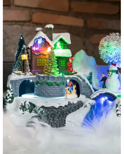 Luminous Christmas village house 23 x 15 x 16 cm, image 2