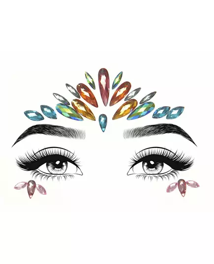 Multicolored adhesive face jewels, image 2