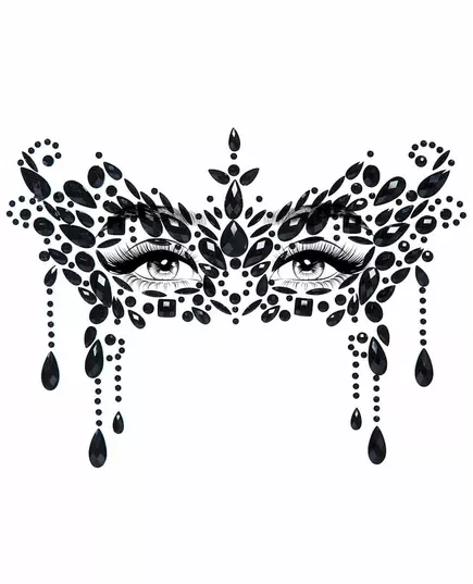 Black Wolf Adhesive Face Jewels, image 2