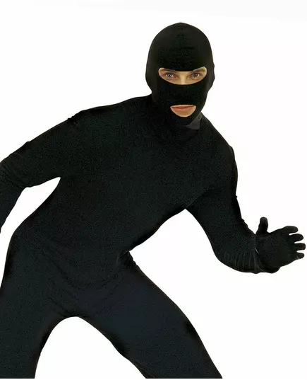 Svart balaklava for voksne, bilde 2