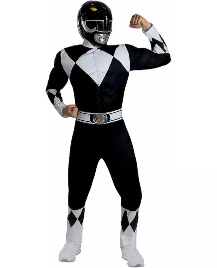 Voksen svart Power Ranger-hjelm, bilde 2