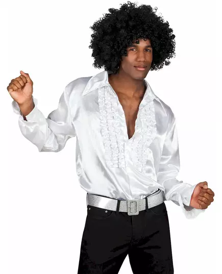 Men's white disco shirt, Size: XX-Large (58/60), image 2