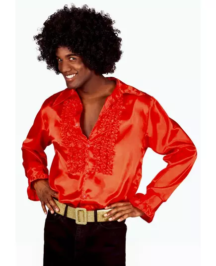 Men's red disco shirt, Size: X-Large (54/56), image 2