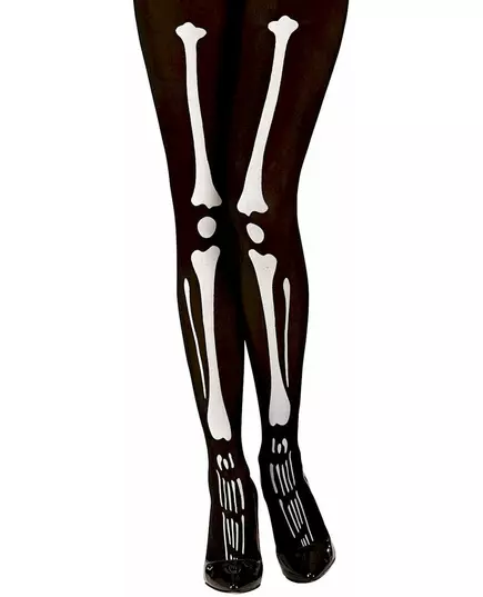Halloween skeleton tights for women, Size: X-Large, image 2