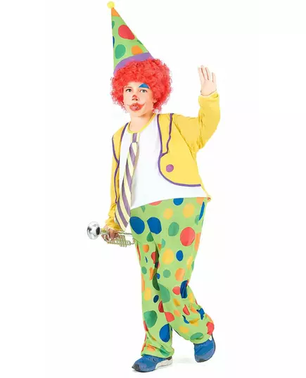 Happy clown costume for boys, Size: 3-4 years (92-104 cm), image 2