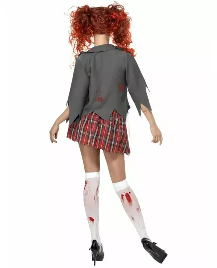 Zombie skolejente Halloween-kostyme til kvinner, Størrelse: Medium, bilde 2