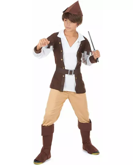 Brown and beige woodland boy costume, Size: 7-9 years (120-130 cm), image 2