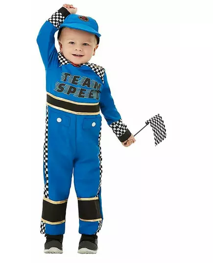 Baby blue racing car driver costume, Size: 1-2 years (84/89 cm), image 2